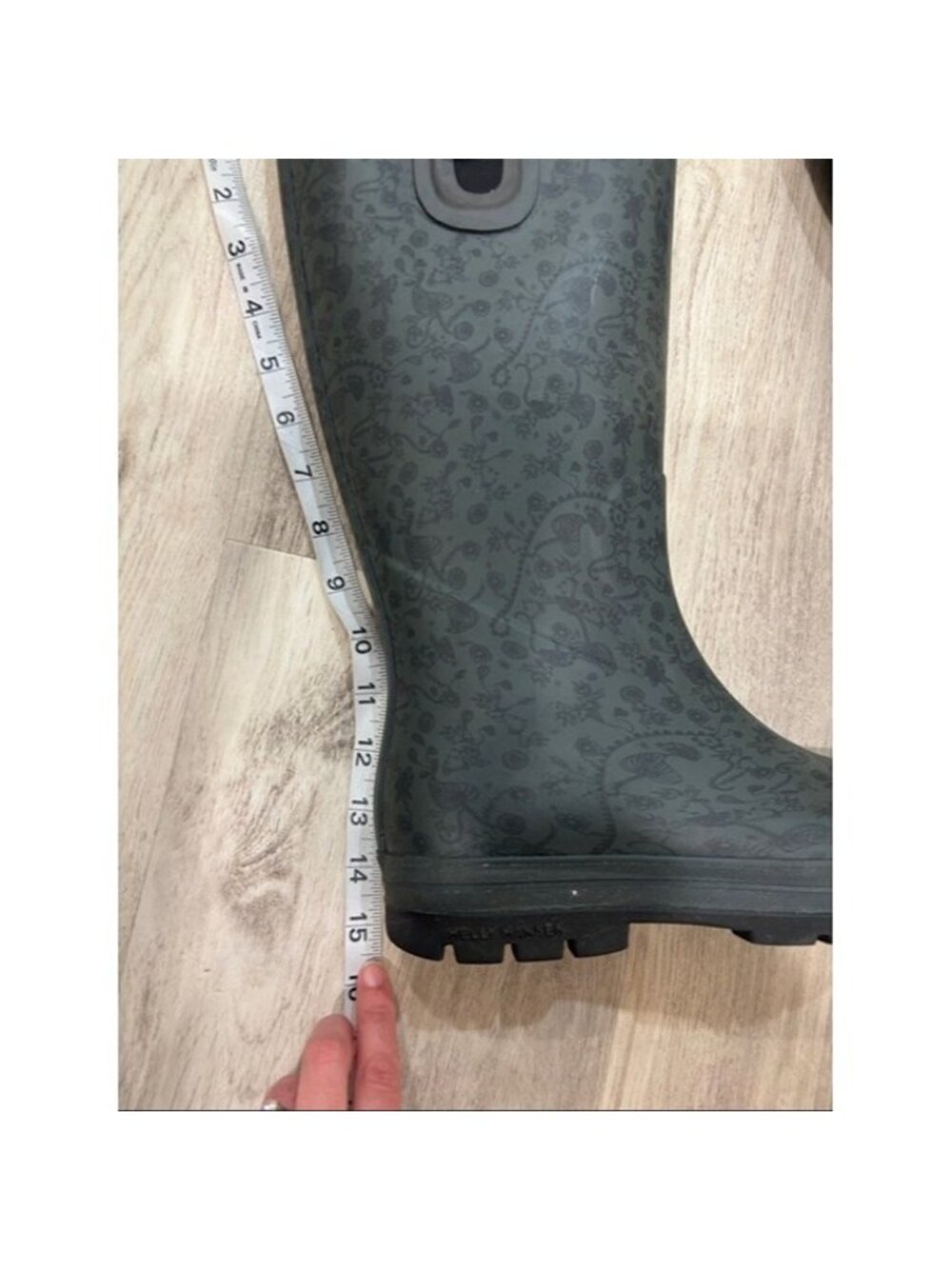 Helly Hansen Classic Women's Black and green Floral Rain Boots size 9 - Picture 5 of 9